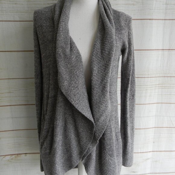 BAREFOOT DREAMS COZYCHIC LITE LIGHT GRAY OPEN DRAPEY CARDIGAN SZ XS/S - Picture 1 of 4